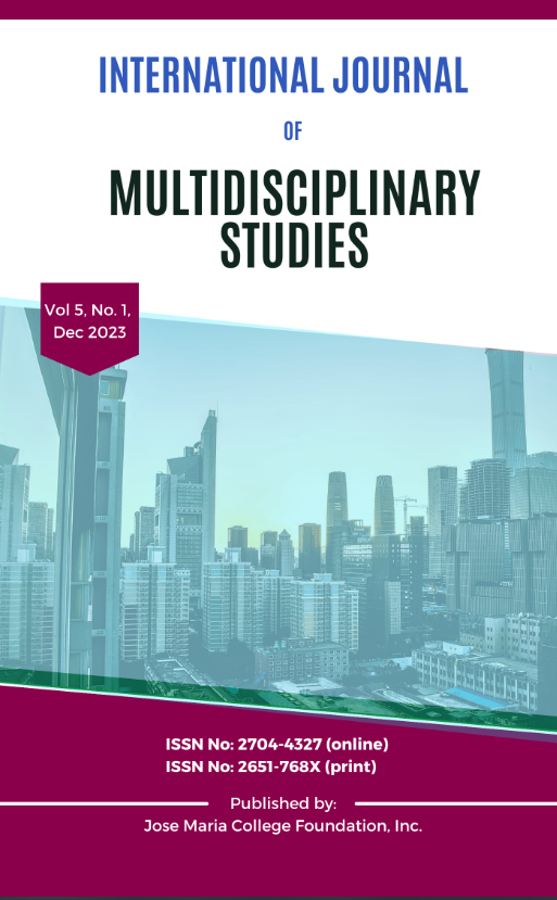 					View Vol. 5 No. 1 (2023): International Journal of Multidisciplinary Studies
				